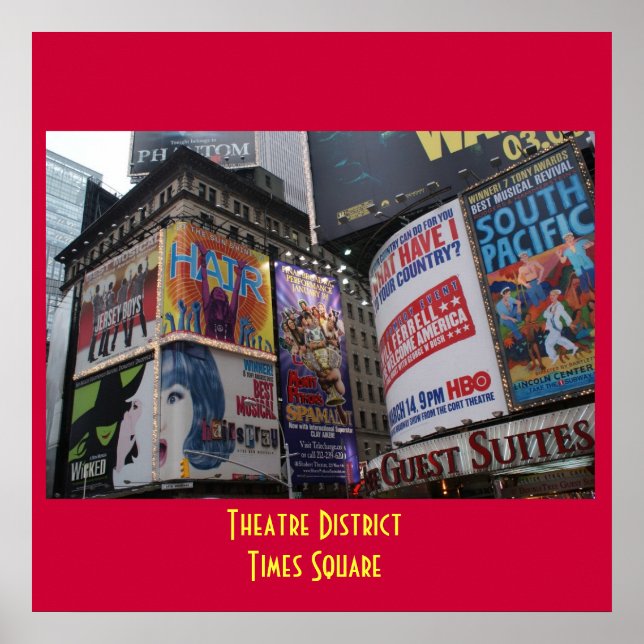 Theatre District - Poster Carré du Times (Devant)