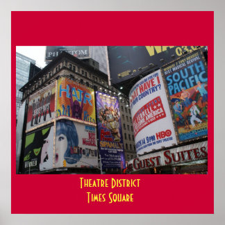Theatre District - Times Square Poster
