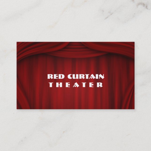 Theatre Entertainment Performer Comedian Magician Business Card (Front)