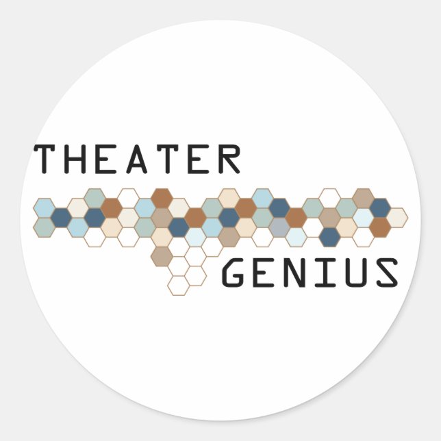 Theatre Genius Classic Round Sticker (Front)