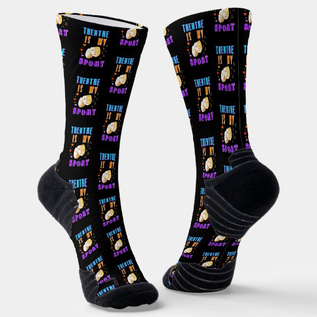 Theatre Is My Sport Actor Drama Socks (Angled)
