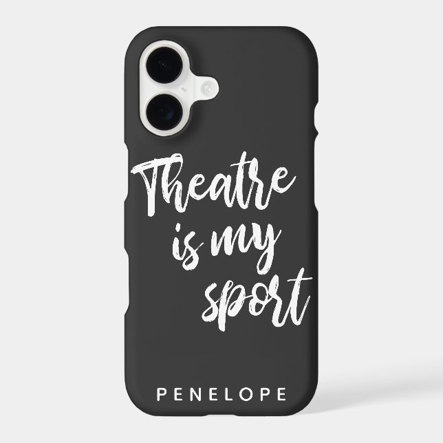 Theatre is my Sport Black and White Personalized (Back)