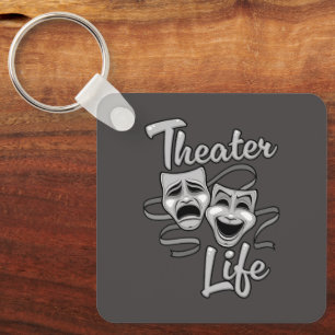 Theatre Life Comedy and Tragedy Masks Keychain