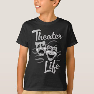 Theatre Life Comedy and Tragedy Masks T-Shirt
