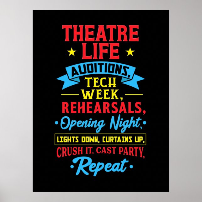 Theatre Life For Actor Poster (Front)