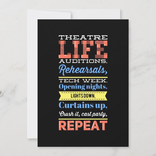 Theatre Life Repeat Save The Date (Front)