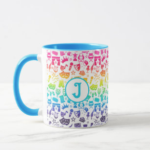 Theatre Lover Rainbow Icons Mug