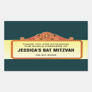 Theatre Marquee Bar Bat Mitzvah Sticker