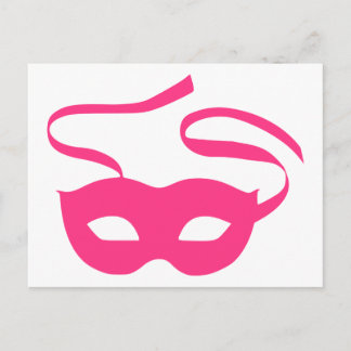Theatre mask carnival postcard