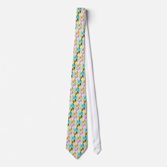 Theatre Mask Pop Art Tie (Front)