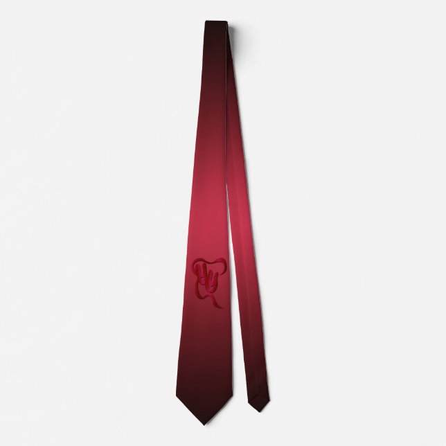 Theatre Mask Red Gradient Ombre Tie (Front)