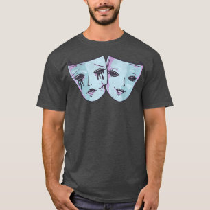 Theatre Mask Sad Emo Pastel Goth Soft Grunge Aesth T-Shirt