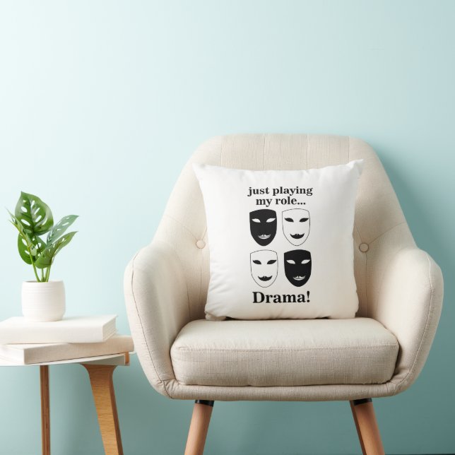 Theatre Mask Theatre Drama Funny  Throw Pillow (Chair)