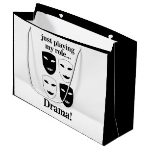 Theatre Mask Theatre Drama Performing Arts Funny  Large Gift Bag
