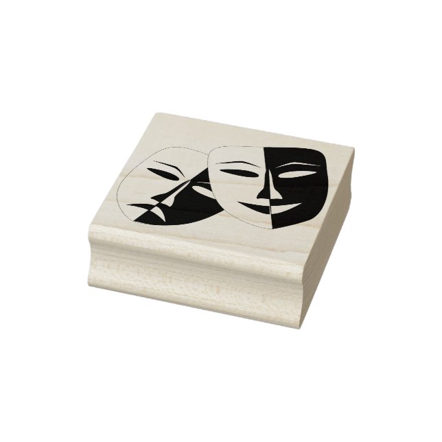 theatre masks art stamp (Stamp)
