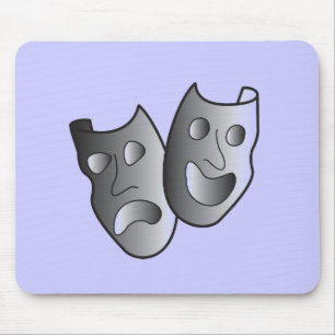 Theatre masks mouse pad