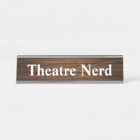 Theatre Nerd Funny Retro Wood Grain Panelling