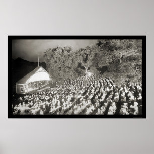 Theatre Night Scene Kansas City, MO Photo 1907 Poster