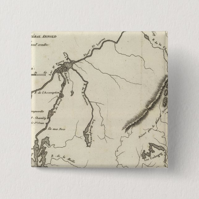 Theatre of Army operations in North 2 Inch Square Button (Front)