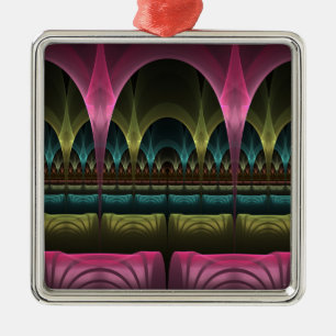 Theatre of Fantasy, Abstract Colourful Fractal Art Metal Ornament