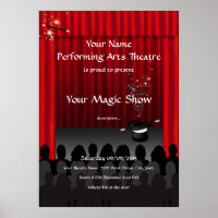 Theatre Performing Arts Magic Stage Show Poster
