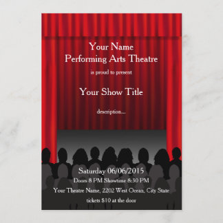Theatre Performing Arts Stage Show Invite
