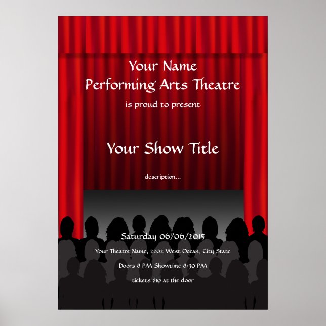 Theatre Performing Arts Stage Show Poster (Front)