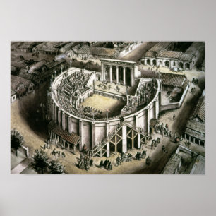 Theatre reconstruction, Roman 2nd century Poster