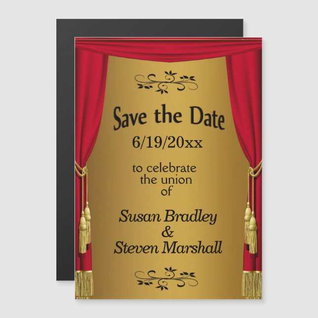 Theatre Save the Date Magnetic Invitation (Front/Back)