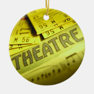Theatre Sheet Music & Tickets Ceramic Ornament