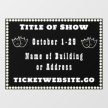 Theatre Show Advertisement Window Cling