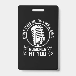 Theatre Singer Broadway Badge