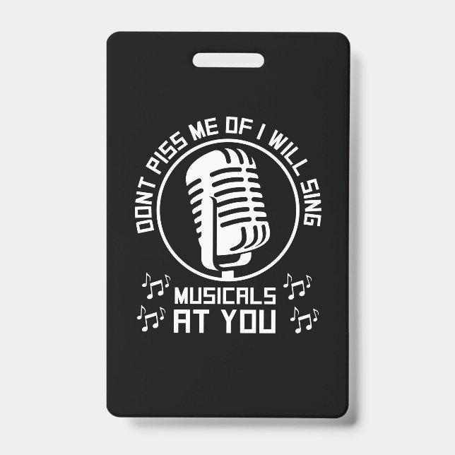 Theatre Singer Broadway Badge (Front)