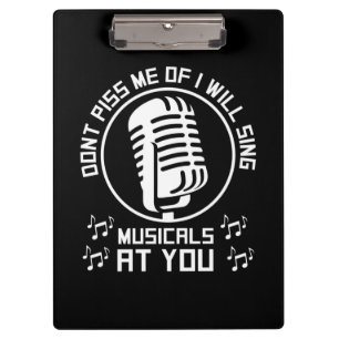 Theatre Singer Broadway Clipboard