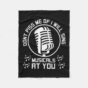 Theatre Singer Broadway Fleece Blanket