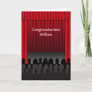 Theatre Stage Congratulations Custom Greeting Card
