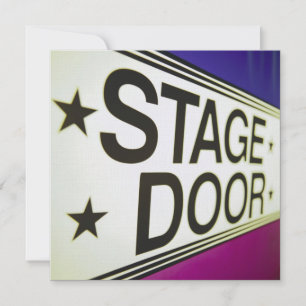 Theatre Stage Door Sign Invitation