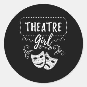 Theatre Theatre Broadway Musical Classic Round Sticker
