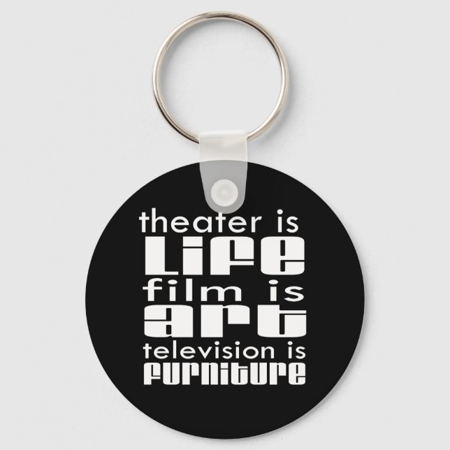 Theatre vs Film vs TV Keychain (Front)