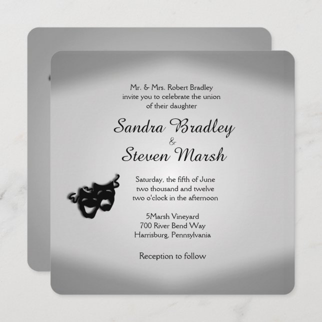 Theatre Wedding Invitation (Front/Back)