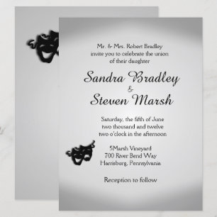 Theatre Wedding Silver Invitation