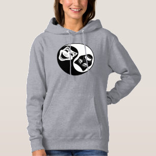 Theatre Yin Yang Design - Comedy and Tragedy Masks Hoodie