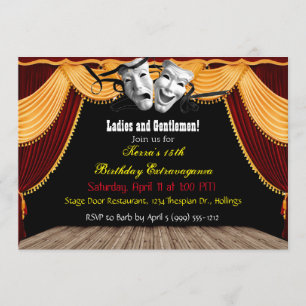 Theatrical Party Invitations