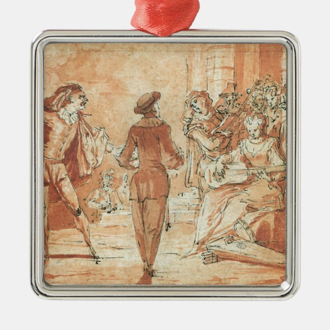 Theatrical Scene Metal Ornament (Front)