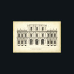 Theatrical Style Façade by Colen Campbell Canvas Print<br><div class="desc">Colen Campbell created this theatrical style façade, which was published in his book Vitruvius Britannicus. A façade is basically a representation of the front, or side, of a building. An amazing architectural drawing that would look great in your home!</div>