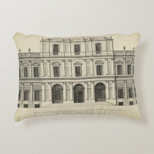 Theatrical Style Façade by Colen Campbell Decorative Pillow