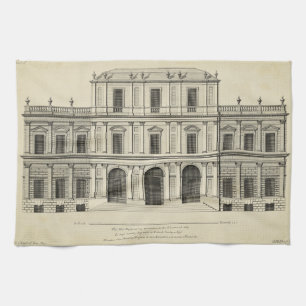 Theatrical Style Façade by Colen Campbell Kitchen Towel
