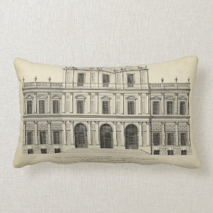 Theatrical Style Façade by Colen Campbell Lumbar Pillow