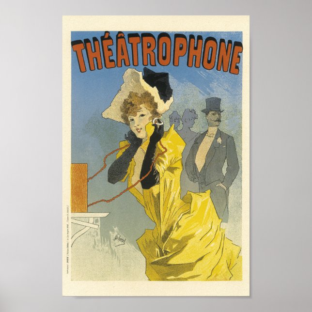 Theatrophone Vintage French Advertising Poster (Front)