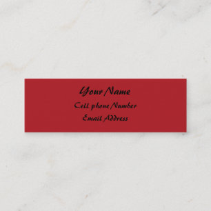 TheColorWheel Indian Red Skinny Profile Card, Y... Mini Business Card